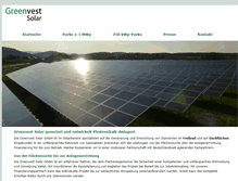 Tablet Screenshot of greenvest-solar.de